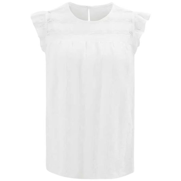 Women's Lace Slim Flying Sleeve Top - Image 5