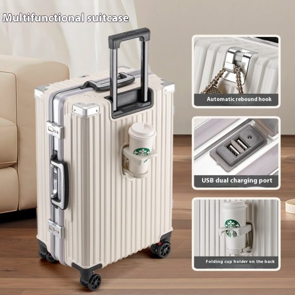 Trolley Password Universal Wheel Aluminum Frame Large Capacity Luggage - Image 9