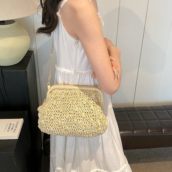 Fashion Woven Bag One Shoulder Hollow Out Beach Bag - Image 2