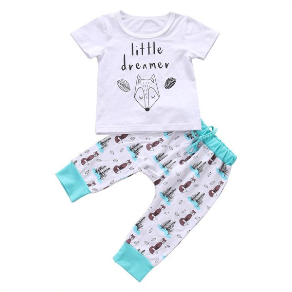 Newborn Baby Clothes Set T-shirt Tops Pants Little Boys and Girls Outfits - Image 4