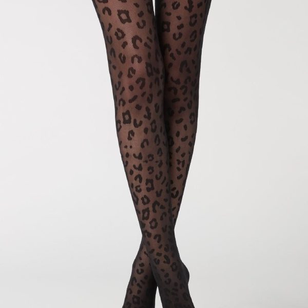 Leopard Vintage Jacquard Pantyhose Leg Beauty - Image 2