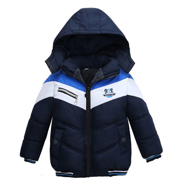 Long Sleeved Hooded Padded Jacket For Boys - Image 2