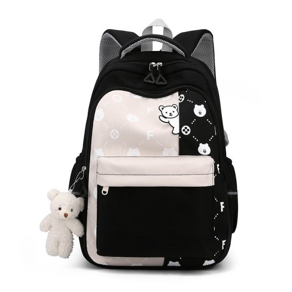 Schoolbag Lightweight And Large Capacity Elementary School Studebt Cute Bear Backpack - Image 6