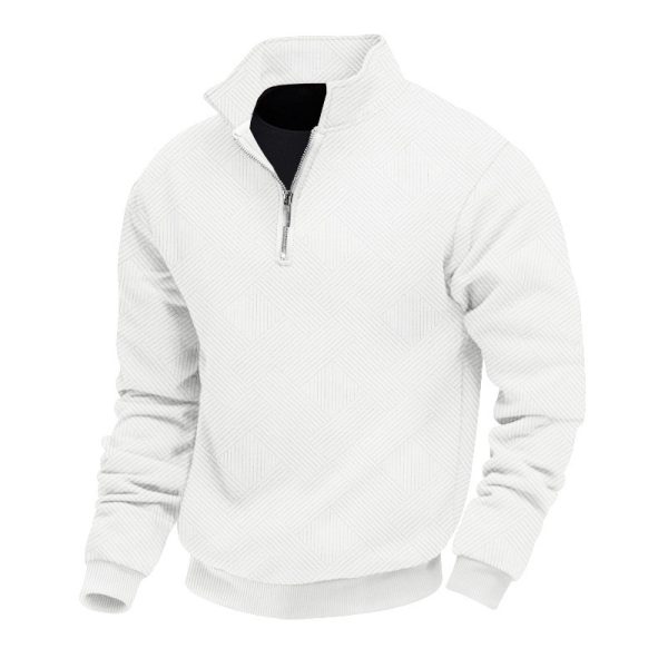 Lapel Zipper Men's Loose-fitting Casual Pullover - Image 6