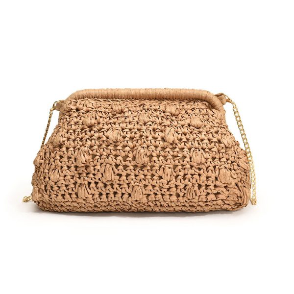 Fashion Woven Bag One Shoulder Hollow Out Beach Bag - Image 5