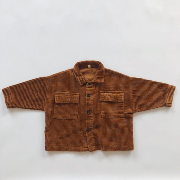 Vintage Kids Corduroy Loose Cardigan Jacket - Image 4