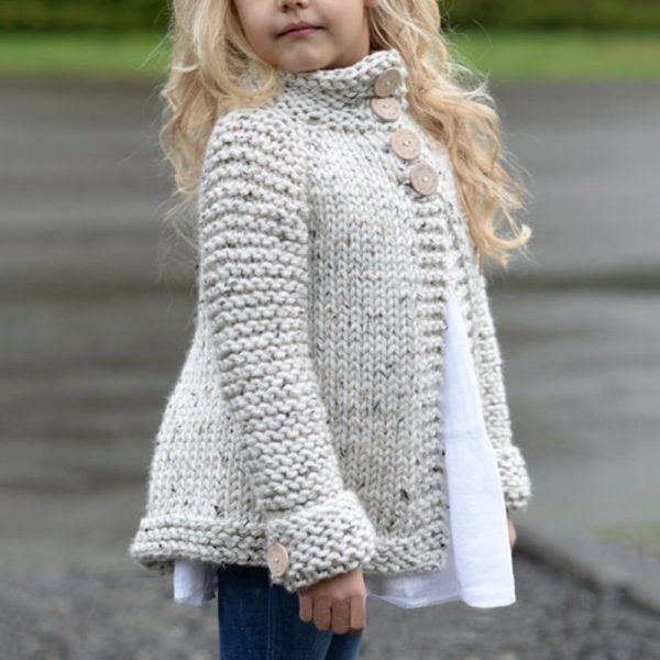 Girls cardigan sweater coat - Image 4