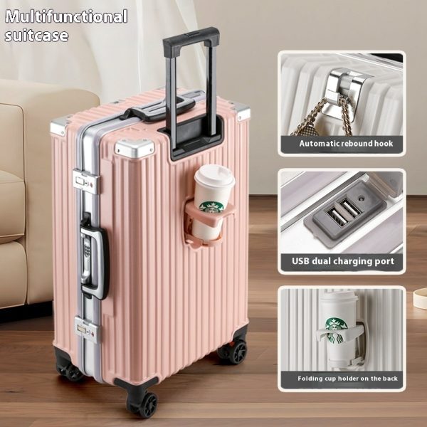 Trolley Password Universal Wheel Aluminum Frame Large Capacity Luggage - Image 2