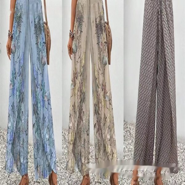 European And American Fashion Positioning Printed Casual Loose Wide-leg Pants - Image 2