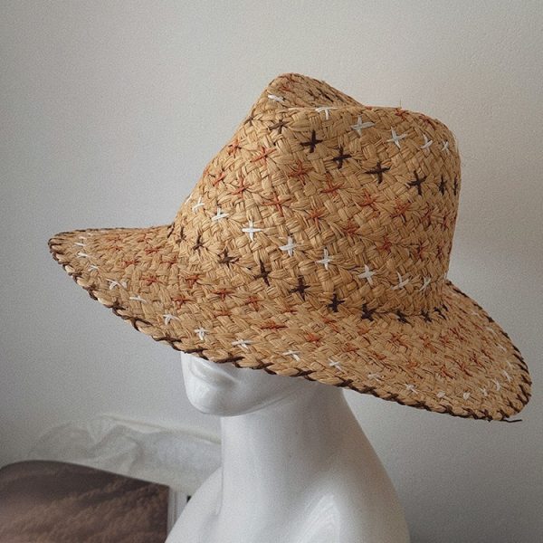 Retro Personality Western Cowboy Style Straw Hat - Image 2