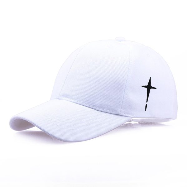 Baseball Cap Men's Polyester Cotton Cross Print Casual Sun Hat - Image 4