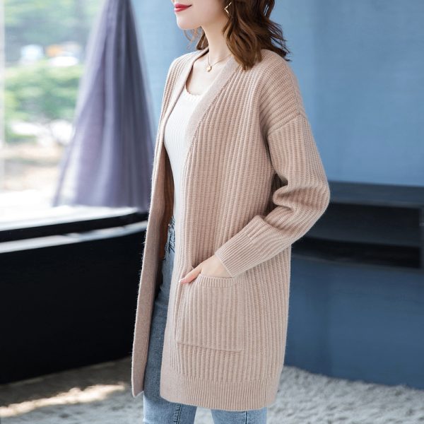 Loose Knitted Shawl Versatile Sweater Coat Women's - Image 6