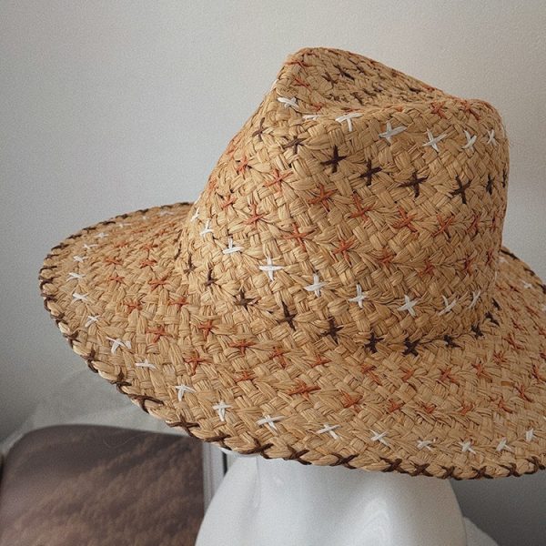 Retro Personality Western Cowboy Style Straw Hat - Image 3