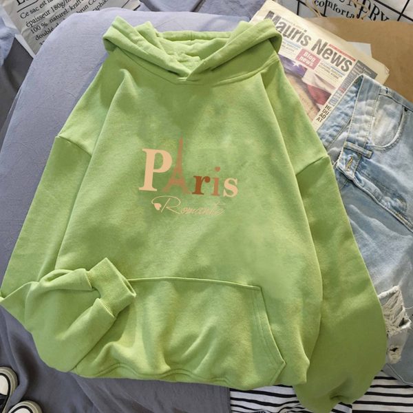 Letter Printed Hoodie Female Couple's Tops - Image 3