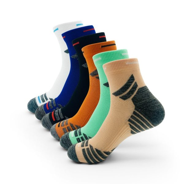 Men's Padded Ankle Socks, 6 Pairs In A Pack. Sports Running Socks. Men's And Women's Round-neck Running Socks - Image 3