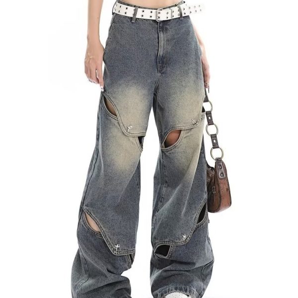 Fashion Retro Wide Leg Jeans For Women - Image 3