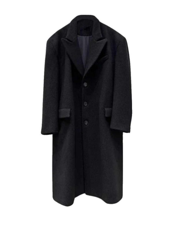 Nerazzurri Winter Men's Overcoat Coat Long Below The Knee Wool - Image 5