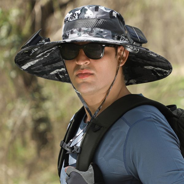 Long Endurance Lithium Battery Fan Solar Charging Wind Sun Protection Hat - Image 2