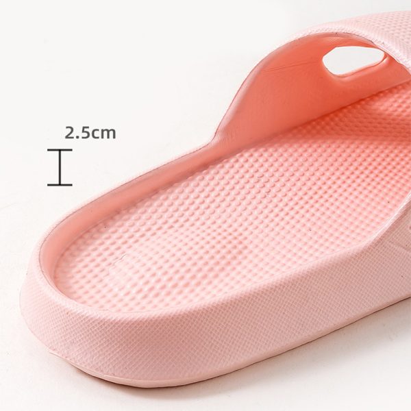 Solid Color Thick Bottom Home Slippers Summer Non-slip Floor Bathroom Slipper Women Men Couples Shoes - Image 9