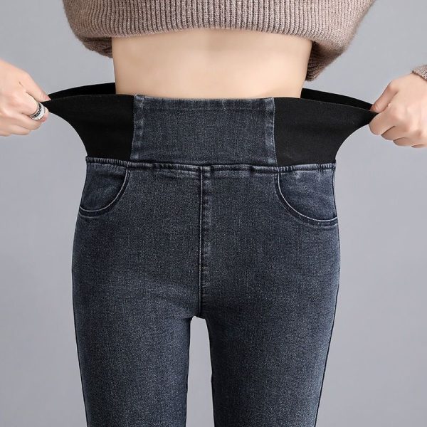 Elastic Waist High Waist Jeans For Women Spring And Autumn - Image 10