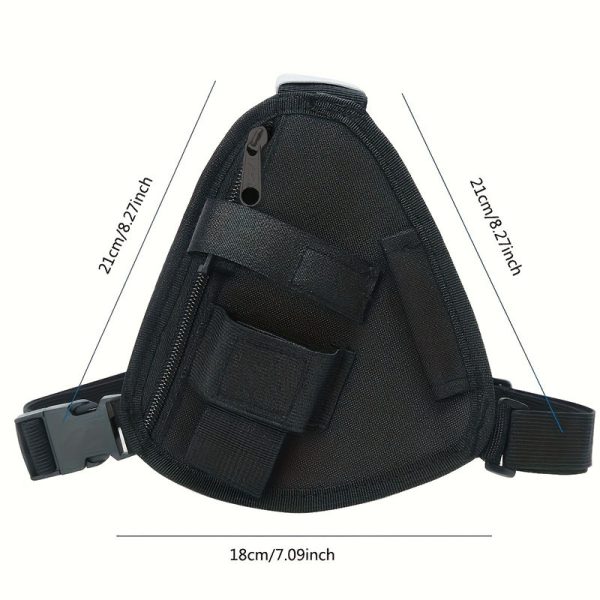 Men's Black Triangle Chest Bag Multifunctional Portable Messenger Bag - Image 2