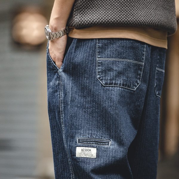 Casual Denim Tapered Jeans For Men - Image 2