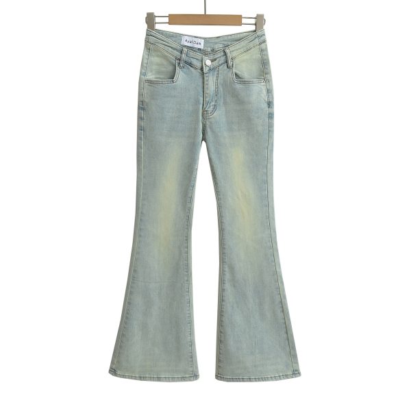 Fuli Washed Nostalgic Skinny Jeans For Women - Image 8