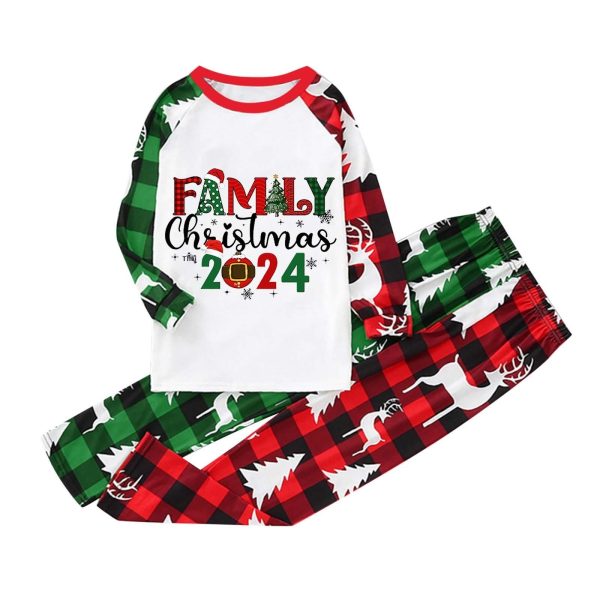 Parent-Child Christmas Homewear Suit Plaid Stitching Printing - Image 4