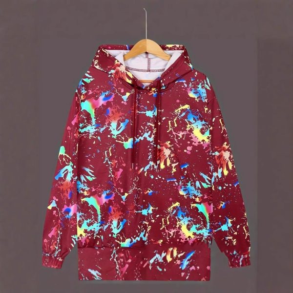 Women's Color Printing Hooded Sweatshirt - Image 2