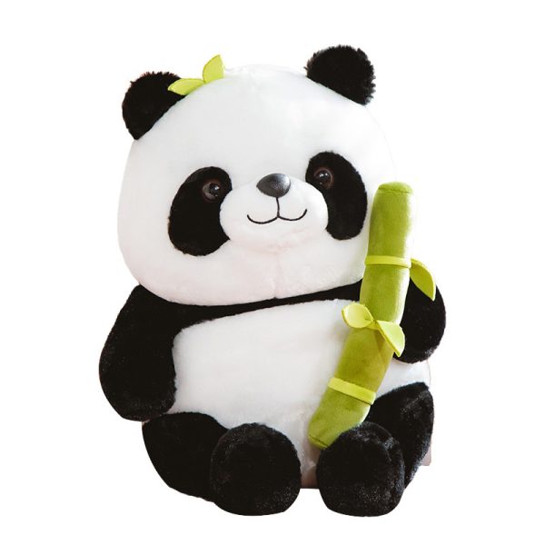 Simulated Bamboo Tube Flower Panda Pillow - Image 3