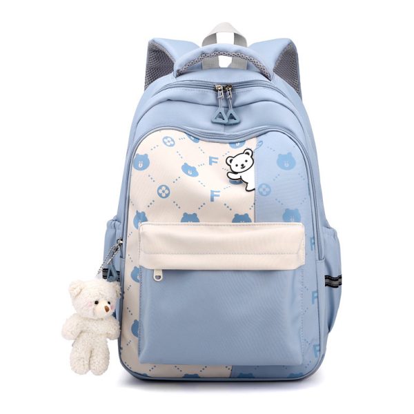 Schoolbag Lightweight And Large Capacity Elementary School Studebt Cute Bear Backpack - Image 8