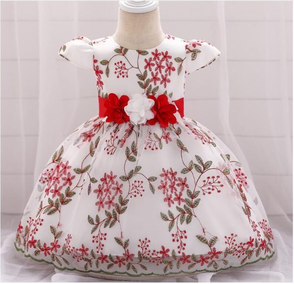 summer children's clothing new baby birthday party wedding dress skirt girls fluffy dress - Image 5