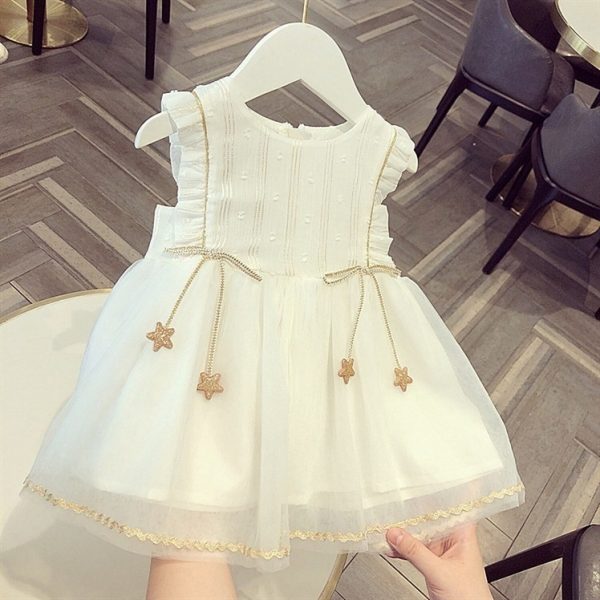 Baby Gauze Dress Summer Western Style Tulle Tutu Mesh Year-old Princess Dress