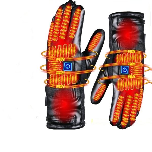 Full Finger Warm Waterproof Motorcycle Outdoor Heating Gloves - Image 6