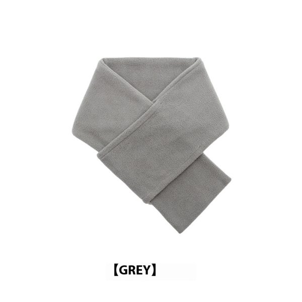 Autumn And Winter Warm Scarf Fashion Simple Solid Color Men's Polar Fleece - Image 5