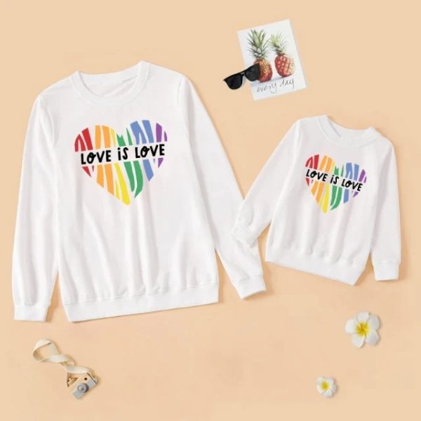 Letter Printed Parent-child Sweater Mother And Daughter Matching Clothes Three Colors - Image 4