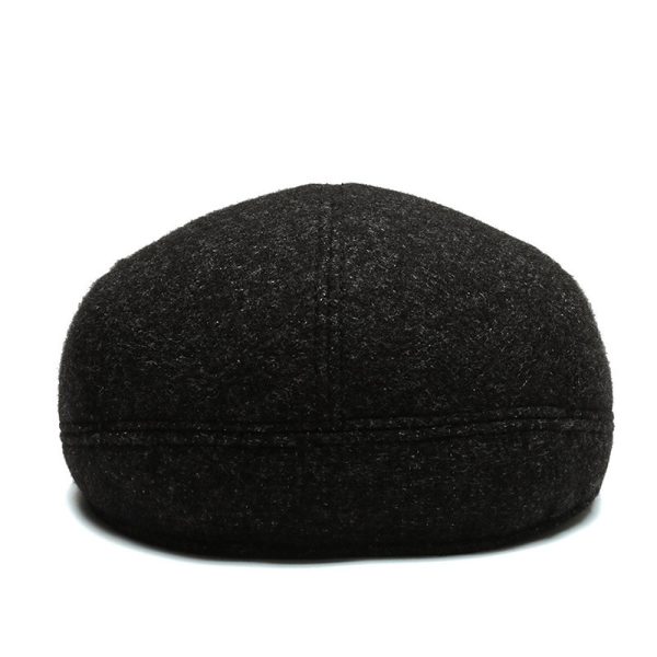 Outdoor Cycling Warm Short Brim Beret Middle-aged And Elderly Men Ear Protection Advance Hats - Image 4