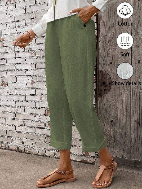 Women's Elastic Waist Wide-Leg Pants - Image 4