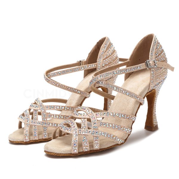 Women's High Heel Diamond Dancing Sandals Outdoor Style - Image 4