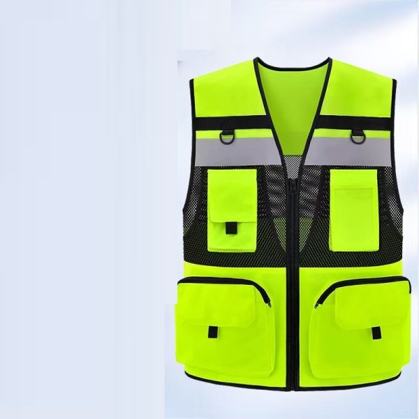 Multifunctional Reflective Traffic Breathable Vest Construction Duty Security Patrol Protective Clothing