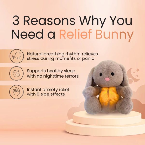 Breathing Rabbit Soothing Sensory Plush Toy With Relieve Anxiety Bunny Comforter Breathes For Newborn Conciliate Baby - Image 4