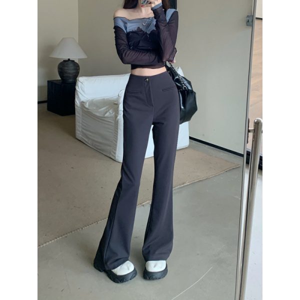 High Waist Slim Fit Women's Spring Versatile Slimming And Straight Casual Pants - Image 7