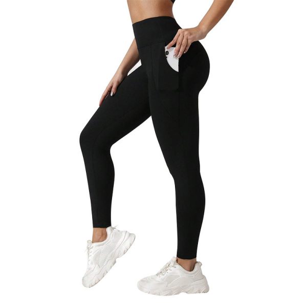 Patchwork High Waist Maternity Pants Women's Hip Lifting Wicking Leggings - Image 5