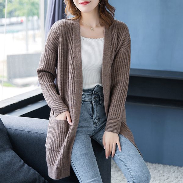 Loose Knitted Shawl Versatile Sweater Coat Women's - Image 8