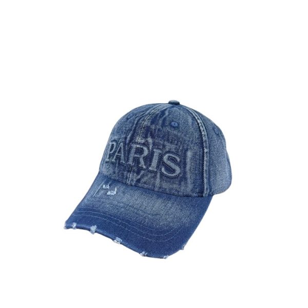 Washed Denim With Hole Baseball Cap Sun-poof Peaked Cap - Image 5