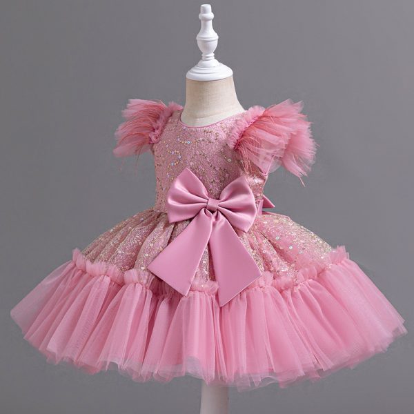 Flower Children's Clothing Children's Wedding Dress Tulle Skirt Summer - Image 9