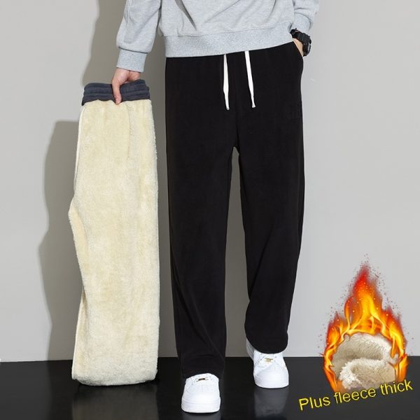 Winter Men's Casual Cashmere Pants Straight Wide-leg Pants - Image 7