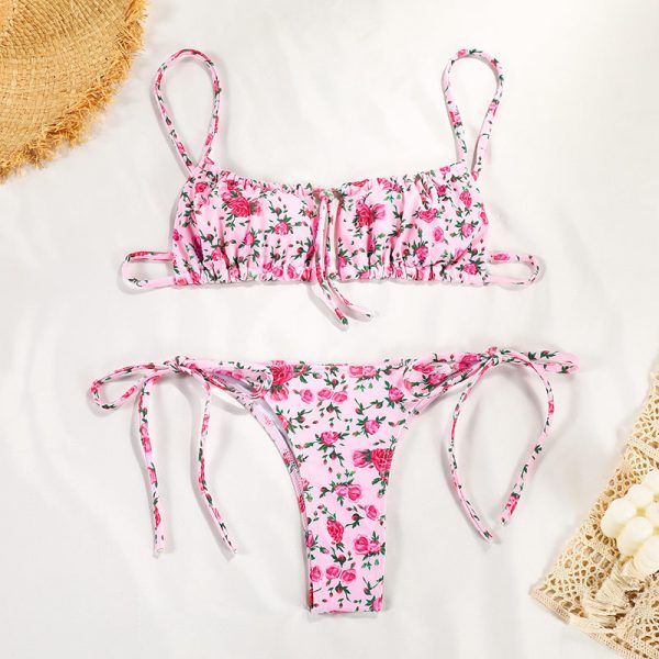 Swimwear Women's Printed Strap Bikini - Image 6