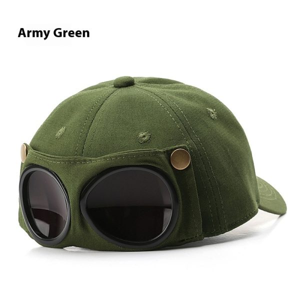 Pilot Hat Personalized Glasses Peaked Cap Male Sunglasses Sunshade Spring And Summer All-match - Image 9