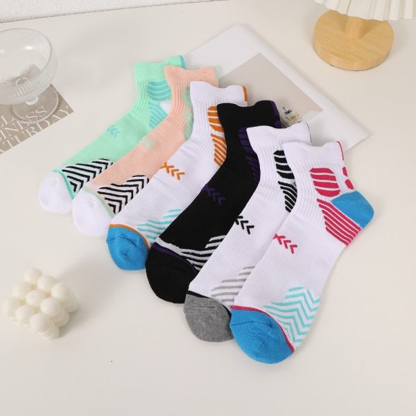 Six Pairs Of Trendy Mixed Sports Socks, Sports Ankle Socks, Running Socks, Hiking Socks, Moisture-wicking Cotton Socks And Ankle Socks - Image 2